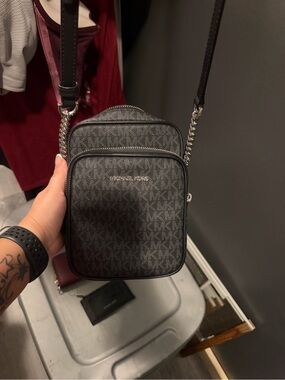 Michael Kors Black MK Logo Crossbody Belt Bag